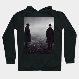 2 man on destroyed city , Man behind the war , War profiteers Ukraine 3d illustrated Hoodie